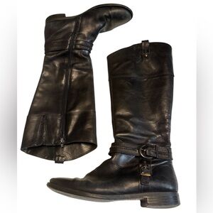 Aldo High End Black Leather Knee-High Boots Women’s 10 MINTY